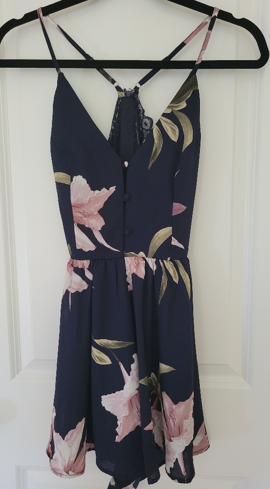 Windsor blue floral romper